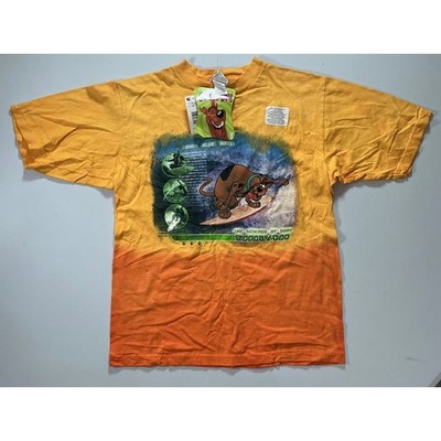 VTG Y2K Scooby Doo Graphic T Shirt Kids Sz L 10 12 Dip Dye Surfing Cartoon NWT