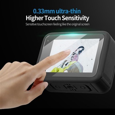 Hartglas Displayschutzfolie Sunnylife für Hero13 schwarze Linse Anti-Wisch