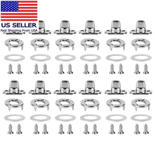 Marine Grade Fasteners - Nickel Plated Twist Lock & Turn Button Eye 12 Sets