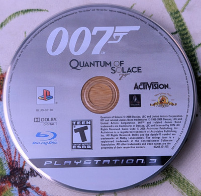 007 Quantum of Solace PlayStation 3 PS3 James Bond Video Game Disc Only Tested!