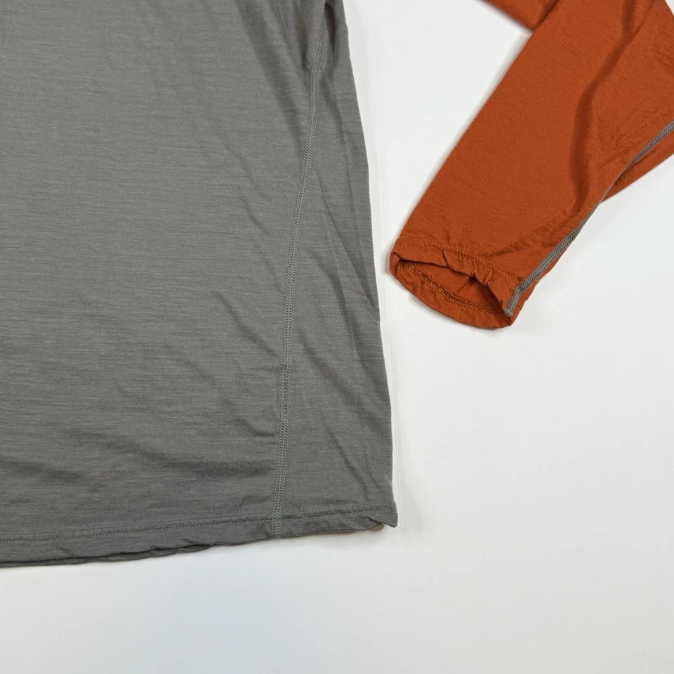 Camisa de manga larga Simms Fishing Products gris naranja para hombre grande 89 % lana merino Foto 4 de 4