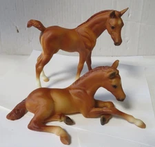 Breyer Trad. # 3197 “Amber and Ashley ”  Chestnut Twin Morgan Foals