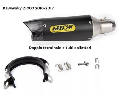 Kawasaki Z1000 2010-2017 Arrow Auspuff Doppel Endtopf Kit