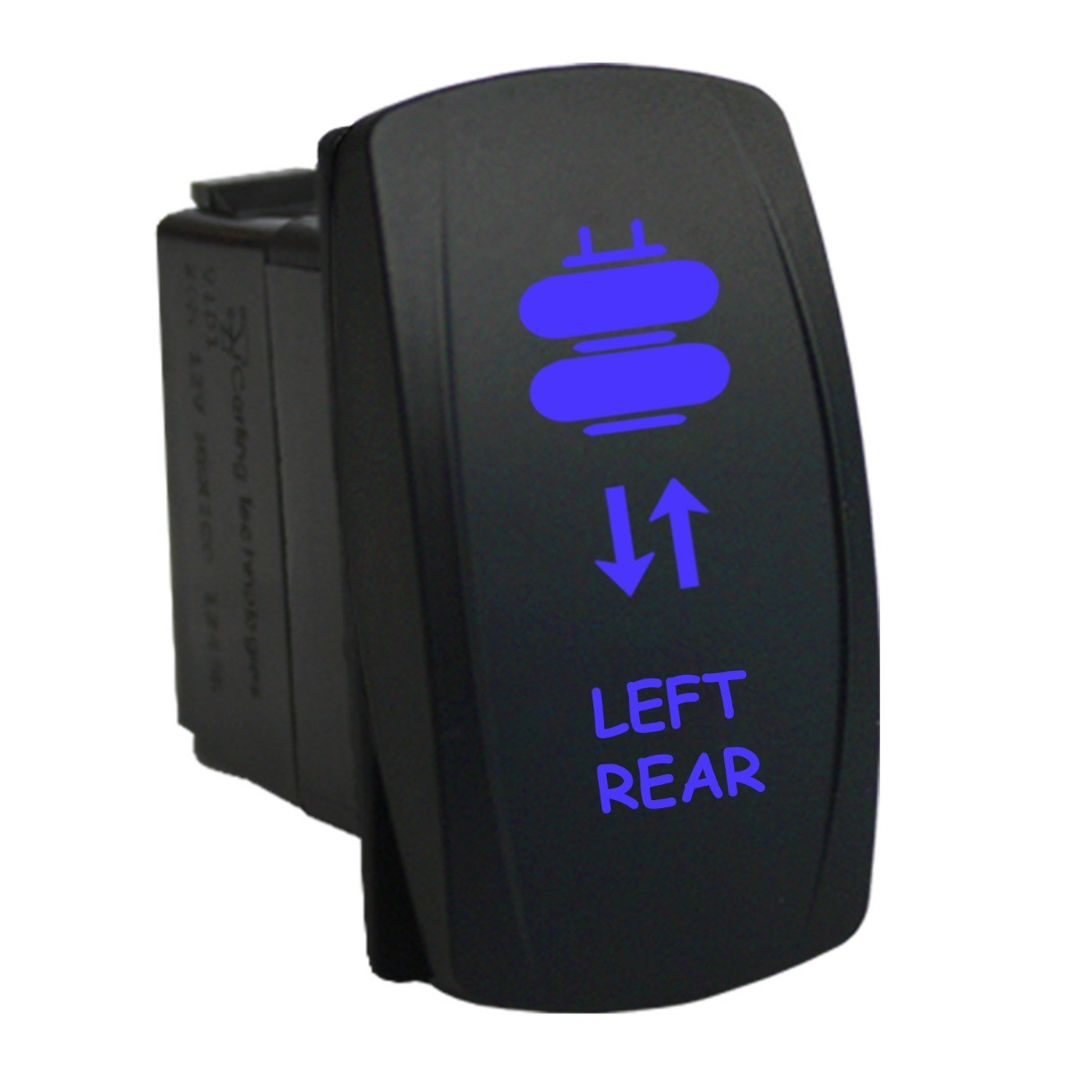 LEFT REAR 6C85BM Rocker Switch 12V Laser Momentary LED blue 12V 20A | eBay