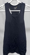 Pheel Breathe Tank Top Black Mesh Racerback Activewear Gym Yoga USA Made Medium