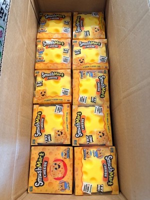 LOT OF 10 Crazy Fun SmushMart Squishy Cheese Block XL Squeezy - Viral Tiktok