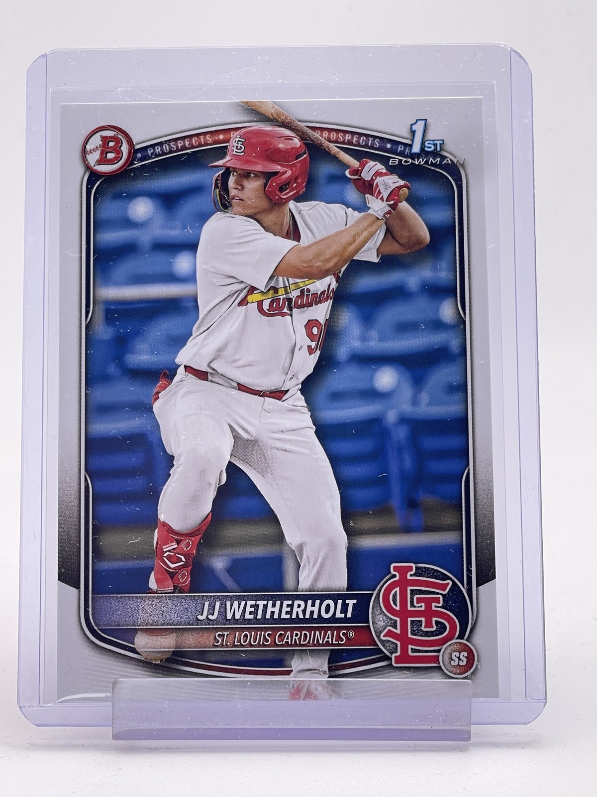 JJ WETHERHOLT 2025 BOWMAN 1ST BOWMAN #BP-22 ST. LOUIS CARDINALS L Q3478