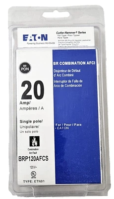 Eaton 20-amp 1-Pole Afci Plug-on Neutral Circuit Breaker BRP120AFCS