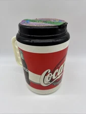 Vtg 1990s Coca-Cola Coke Insulated Travel Mug 64oz Betras USA Thermos