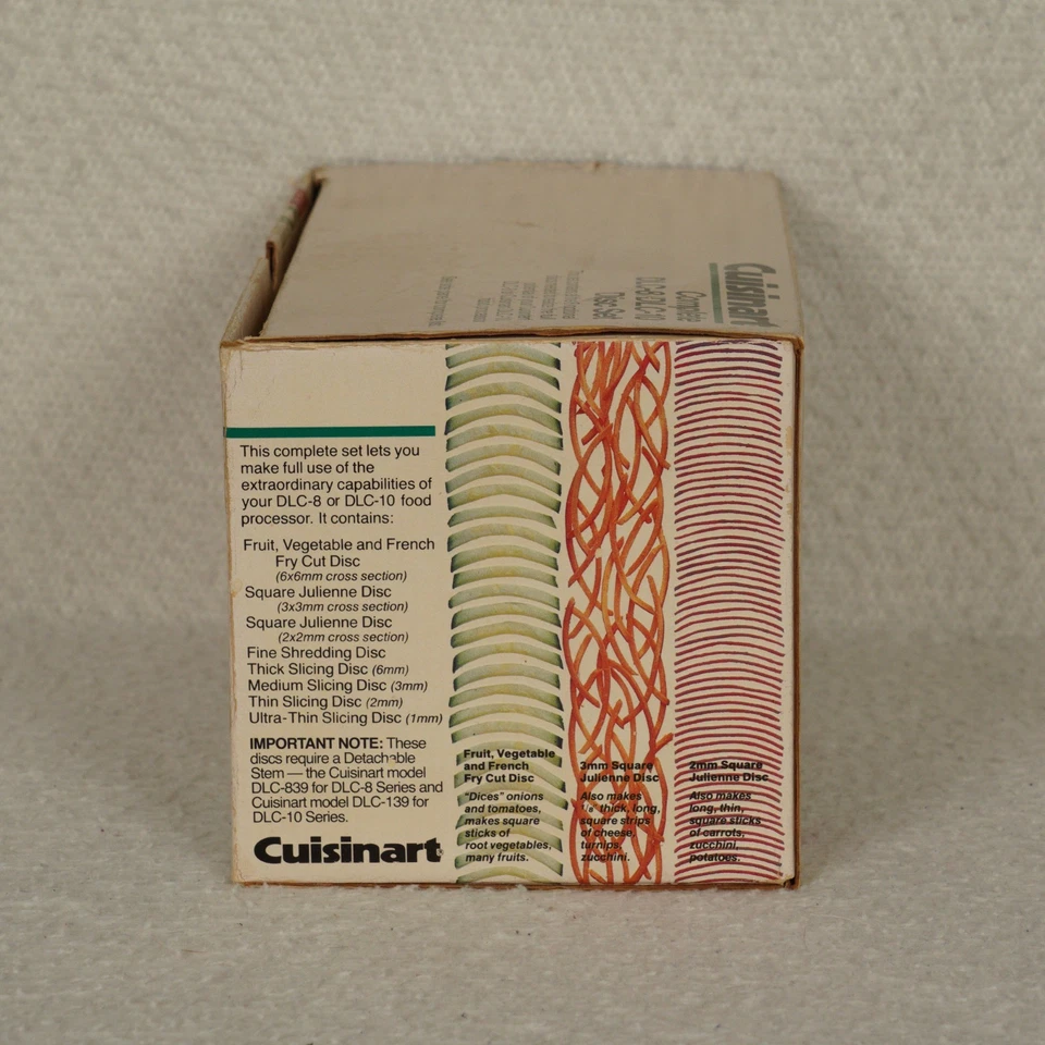 Cuisinart Complete DLC-8/DLC-10 Disc Set Food Processor Detachable Made in Japan - Image 4 of 4