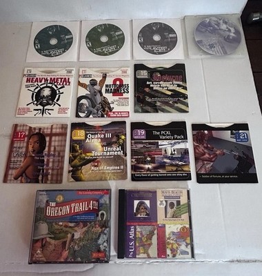 Lot Of 13 Vintage 1990s Early 2000s PC CD ROM Computer Video Games