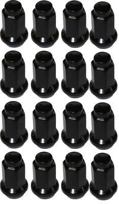 16 Stück Radmuttern Quad ATV M10x1.25 Kegelbund konisch Schwarz