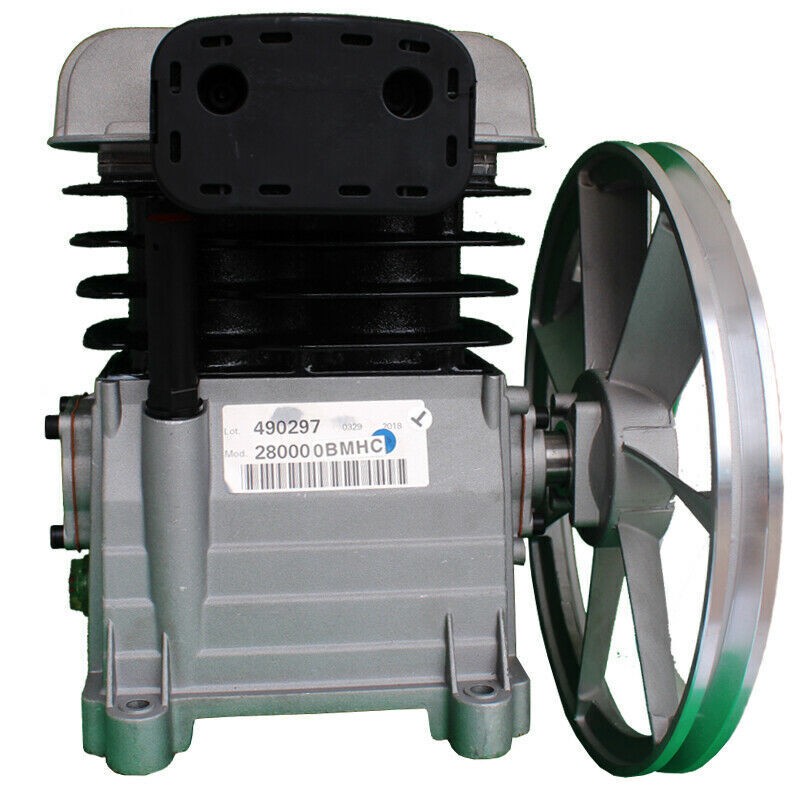 Testa Pompa Compressore Aria 3HP 250 L/min – Alluminio E Ferro, 1,0 MPa, Per Motore 2,2 KW, Con Filtro E Alette