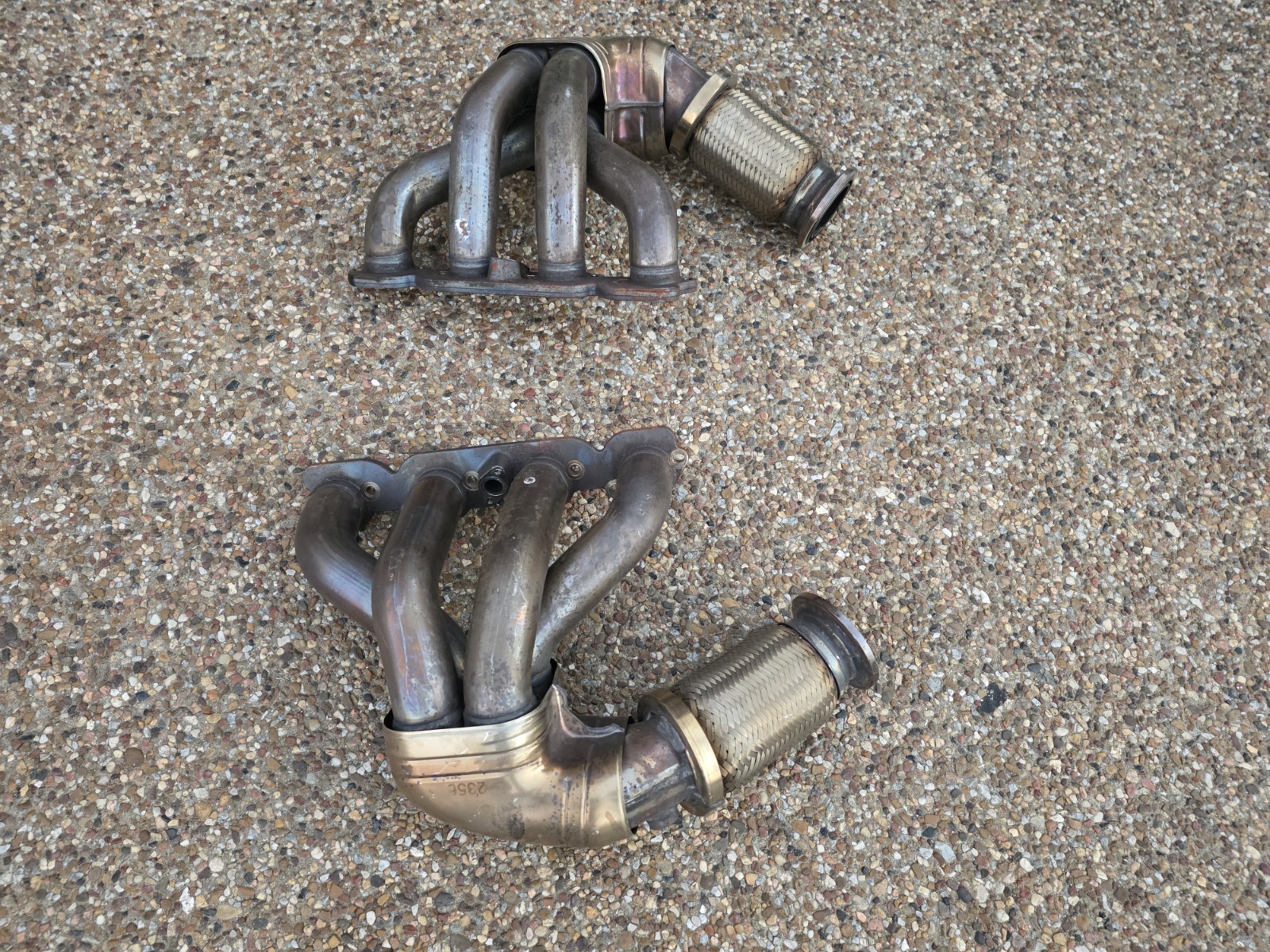 FERRARI 458 OEM GENUINE ORIGINAL EQUIPMENT LEFT & RIGHT EXHAUST MANIFOLD HEADERS