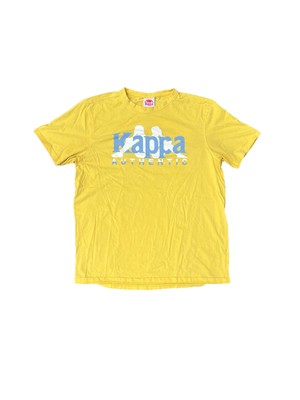 Kappa Authentic Men T-Shirt Yellow with Logo Size XL (M) 2 Men Thinking
