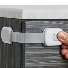 Child Safety Strap Locks 4-Pack Baby Locks for Cabinets and Drawers, Toilet,