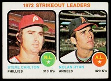 1973 Topps #67 1972 Strikeout Leaders (Steve Carlton / Nolan Ryan)