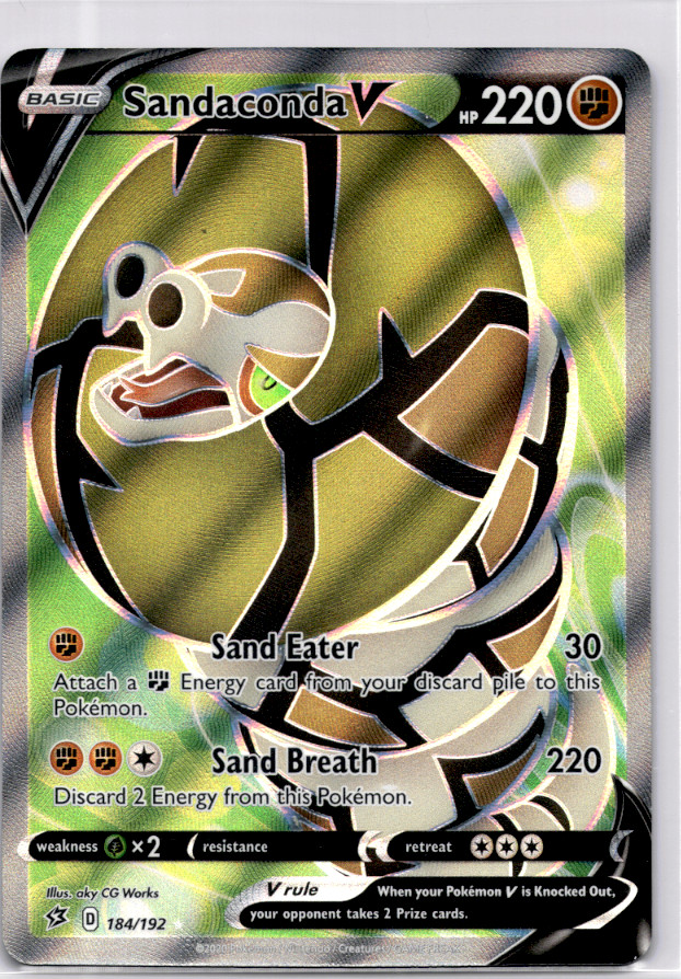 Sandaconda V (Full Art) SWSH02: Rebel Clash - Pokemon NM 184/192