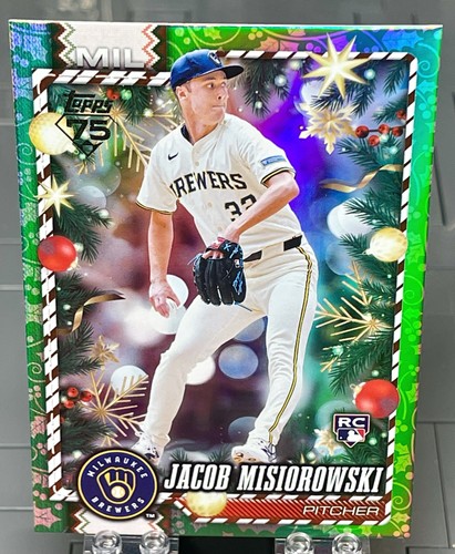 2026 Topps Holiday Jacob Misiorowski RC Holiday Lights H131 Brewers
