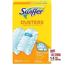 Refill Dusters, Dust Lock Fiber, Light Blue, Unscented, 10/Box, 4 Box/Carton