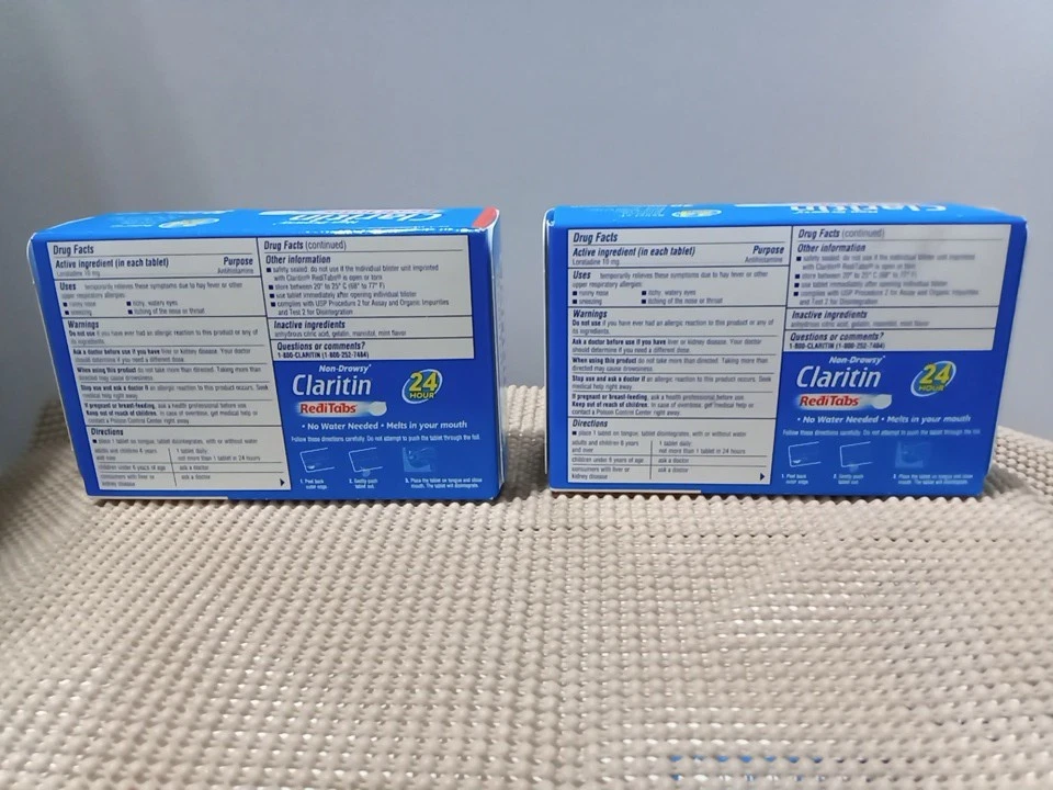 Claritin RediTabs 24 horas alivio de alergias, desintegración, 30 unidades exp2026/02 Foto 2 de 2