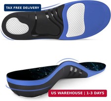 Plantar Fasciitis Insoles, 220 lbs High Arch Support Inserts for Men Women, Pai