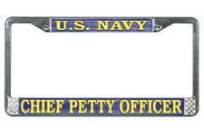 navy chief petty officer license plate frame made in usa