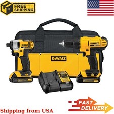 DEWALT DCK240C2 20V MAX Cordless Drill and Impact Driver, Power Tool Kit