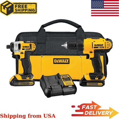 #ad #ad DEWALT DCK240C2 20V MAX Cordless Drill and Impact Driver Power Tool Kit $130.68