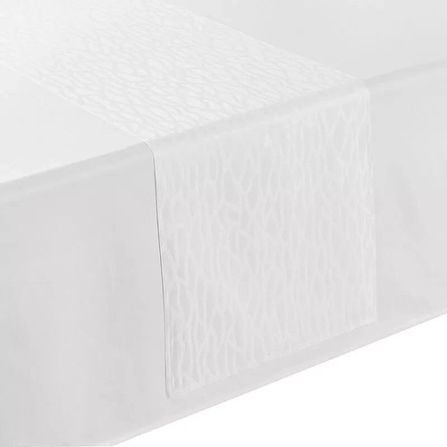 Waterford Pristine Collection Desta Luxus Tischläufer Baumwolle 16"" x 90"" - weiß - Bild 2 von 6