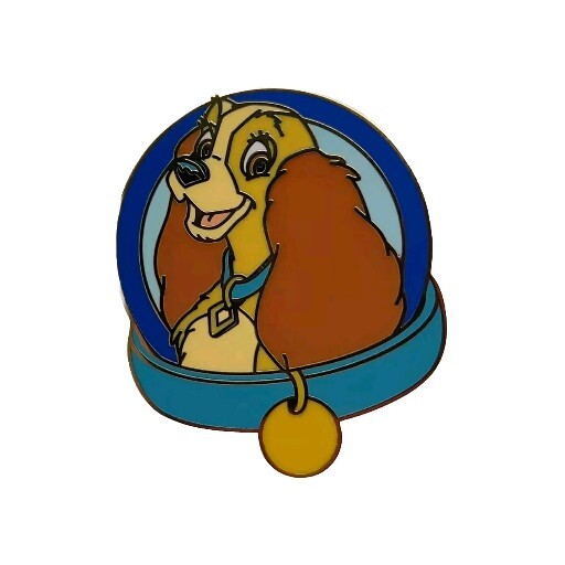 Disney Pin 2013 Magical Mystery #5 Pet Collar Lady & the Tramp Lady #95727 Trade
