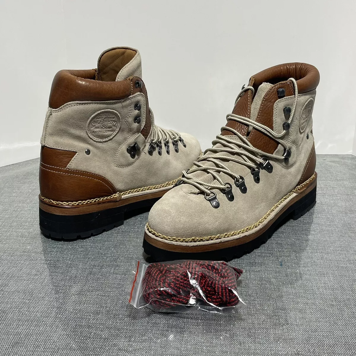 Polo Ralph Lauren Country Alpine Suede Leather Hiking Boots Men Sz