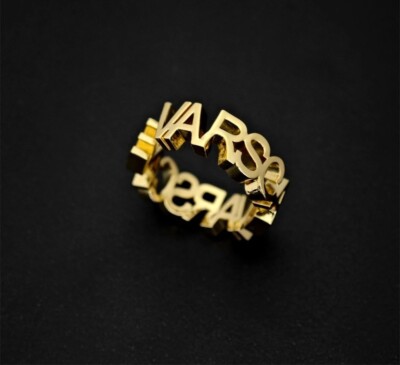 Custom Name Ring Thick 3mm Letters Stainless Steel Personalized Jewelry Initials
