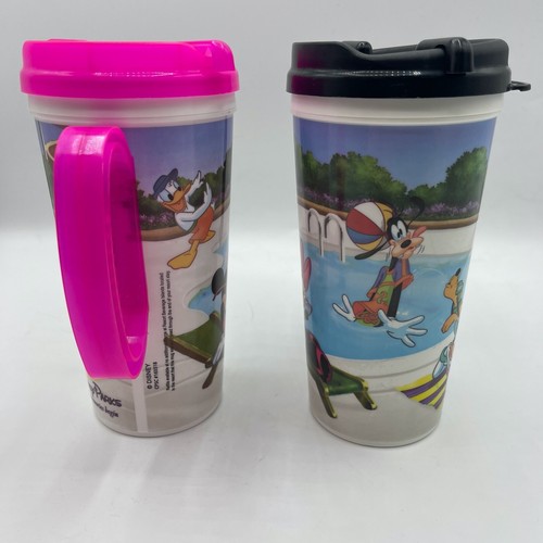 2 Walt Disney World Resort Rapid Fill 14oz Travel Mug Fab 5 at Pool Pink Black - Imagen 5 de 8