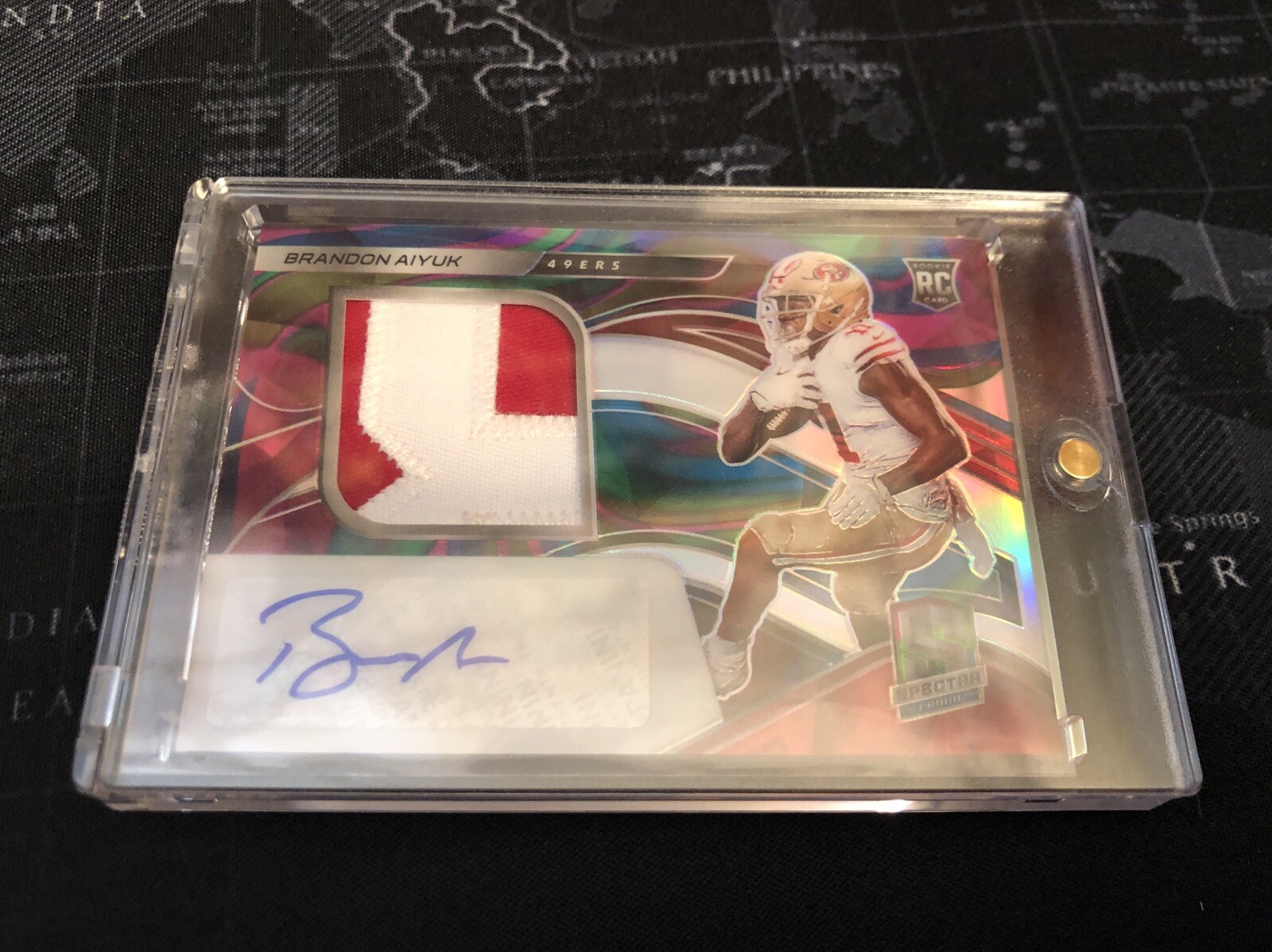 2020 Panini Spectra Brandon Aiyuk RPA Neon Marble # 4/4