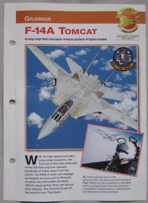 Aircraft of the World Card 7 , Group 5 - Grumman F-14A Tomcat
