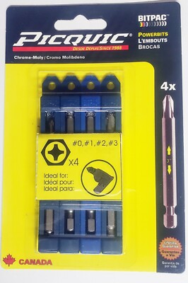 Picquic BitPac Bit Pack Replacement Set Robertson Hex Allen Torx