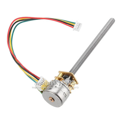 1x DC5V 5-150RPM  Full Metal Gearbox Stepping Gear Motor M4x55mm Threaded Shaft 
