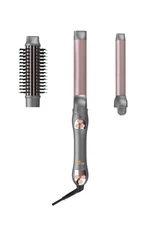 3 in 1 Interchangeable Automatic Rotating Curling Iron & Thermal Brush Set