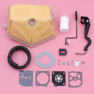 Air Fuel Filter Throttle Choke Rod For Husqvarna 51 55 w Carburetor Repair Kit