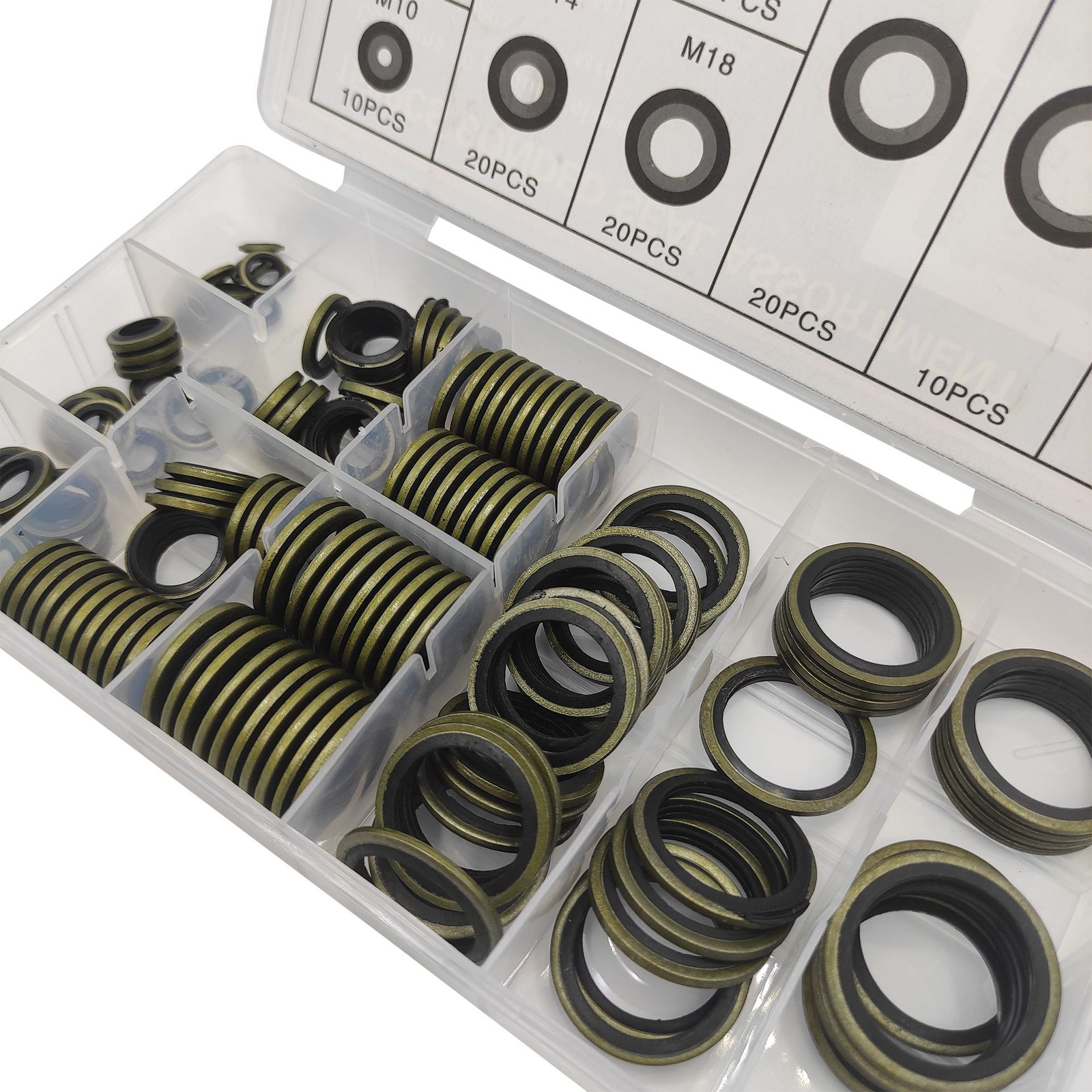 150Pcs Automotive Dowty Bonded Seal Washer Assortment Oring Kit with