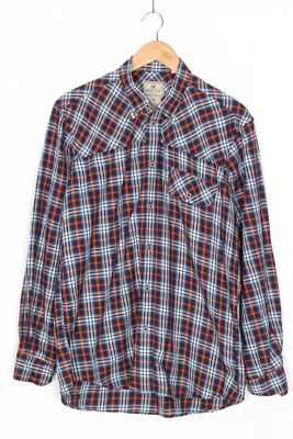 BERETTA Twill Hemd Herren Größe 42 16,5 Regular Fit Langarm kariert VR2140