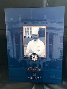 SANDS CASINO- VIP DINNER INVITE W/RECIPES!- WHITE HOUSE CHEF- HENRY HALLER- WOW!