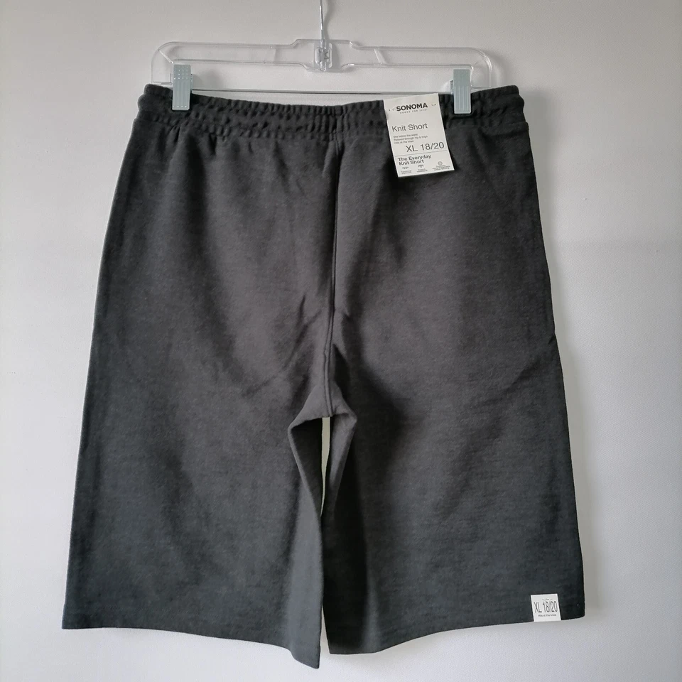 Sonoma Boys Black Knit Jogger Shorts Size XL 18/20 New - Изображение 4 из 4