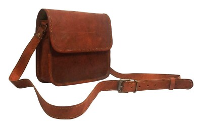 New Men's Briefcase Brown Satchel Bag Vintage Laptop Genuine Messenger Bag