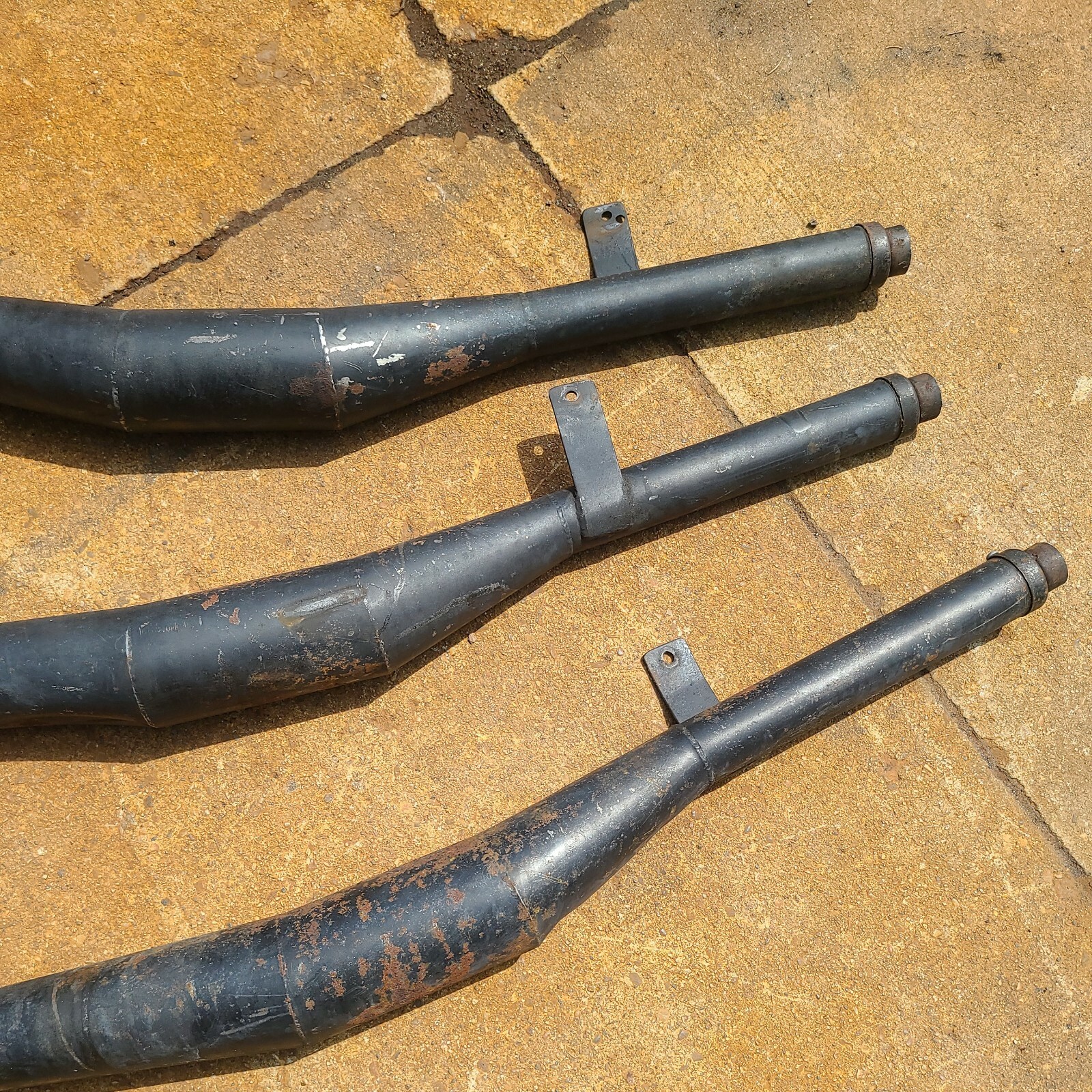 1974 74 Kawasaki H2 KH 750 Mach Exhaust Expansion Pipe Chambers set eBay