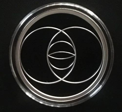 1 oz silver proof Vesica Piscis .999 Pure COA BOX SSG Sacred Geometry Third Eye
