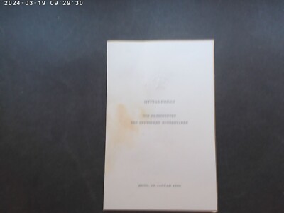 Mittagessen Des Präsidenten des Deutschen Bundestages 10. Januar 1988