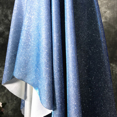 Gradient Elastic Knitted Glitter Fabric Dress Performance Gradient Elastic Knitted Glitter Fabric Dress Performance