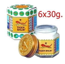 6x30g White Tiger balm HR Thai Ointment Muscular Aches Pain Relief